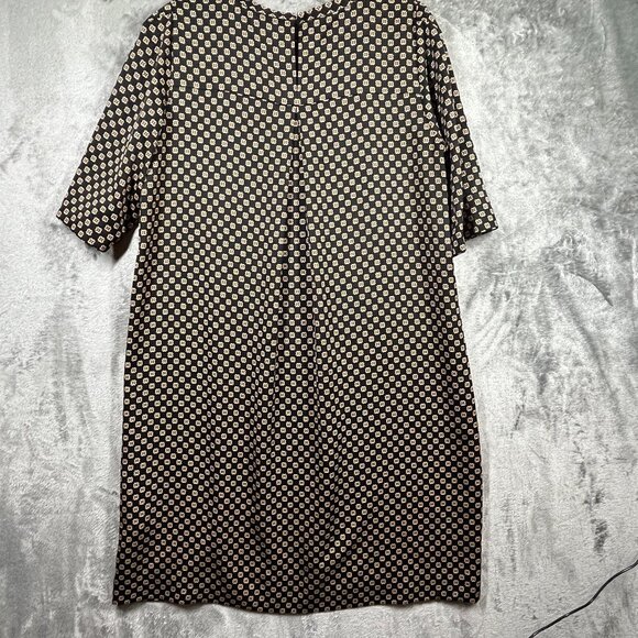 Marella by MaxMara Dress Womens Large Geometric Floral Short Sleeve - Picture 6 of 12